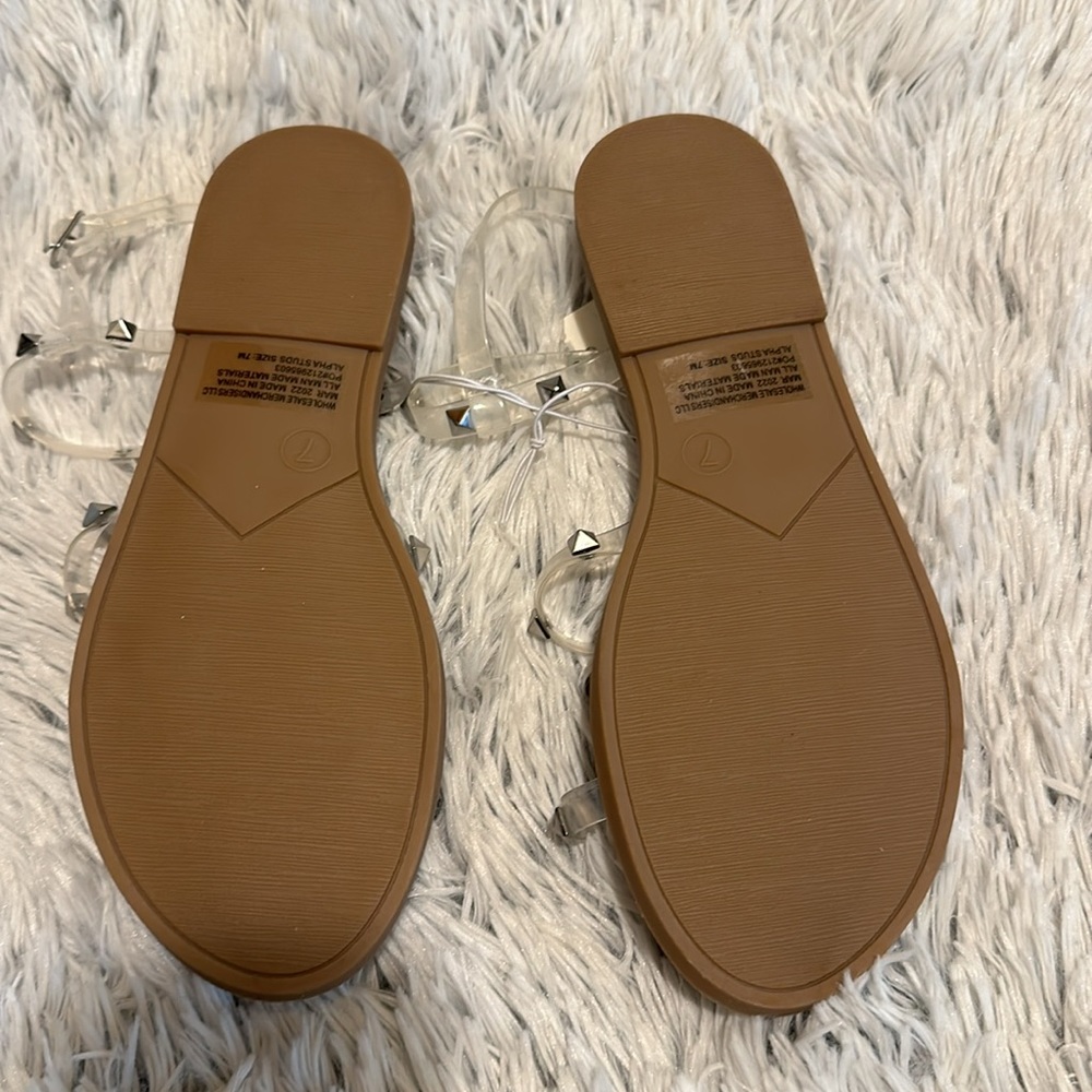 Falls Creek Women’s Clear Strap Studded Sandals - Picture 5 of 6
